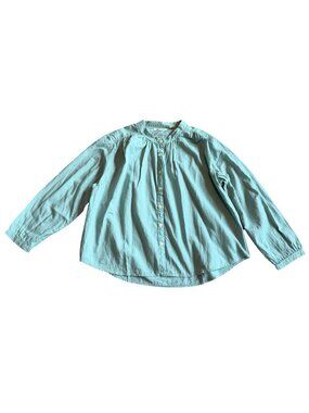 Levi's Bold Blue Button-Down Shirt Long Sleeve Oversized Flowy Cotton Size Small